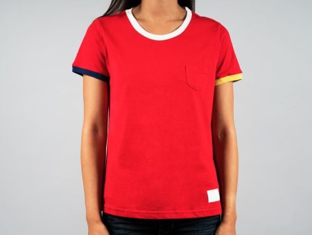 Red Sports Tee For Cheap