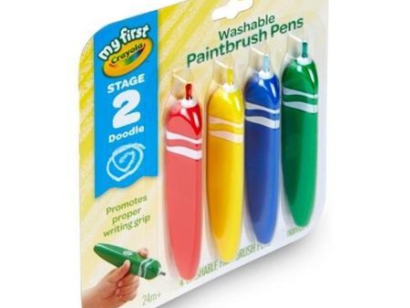 Crayola My First Washable Tripod Grip Paintbrush Pens Hot on Sale