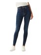 LUCKY BRAND Womens Blue Zippered Pocketed Ankle Skinny Jeans Sale