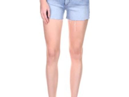 DL1961 Womens Blue Zippered Pocketed Raw Hem Shorts Online Hot Sale