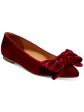 JACK ROGERS Womens Burgundy Bow Accent Padded Heidi Pointed Toe Slip On Flats Shoes M Online