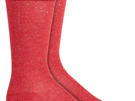 ALFANI Mens Red Speckle Dress Crew Socks on Sale