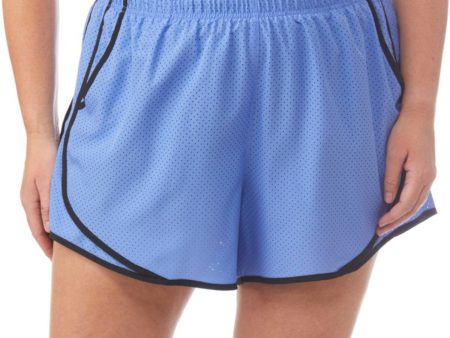 CALVIN KLEIN PERFORMANCE Womens Blue Pocketed Sheer Mesh Running Shorts Lined Shorts Online now