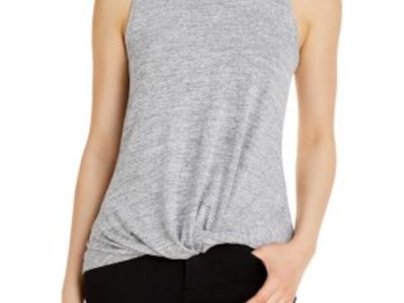 CUPIO BLUSH Womens Twist Front Heather Sleeveless Scoop Neck Tank Top on Sale