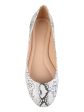 JOURNEE COLLECTION Womens Ivory Snake Cushioned Kavn Round Toe Slip On Ballet Flats on Sale