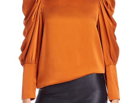 NOTES Womens Orange Top Online Hot Sale