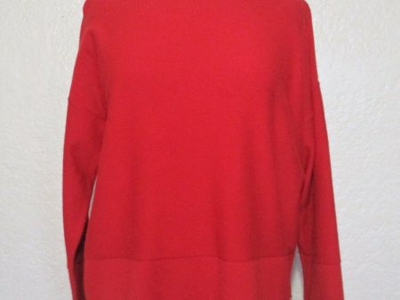 DONNA KARAN Womens Red Long Sleeve Turtle Neck Top Supply