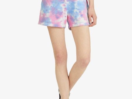 SANCTUARY Womens Pink Pocketed Tie Pull-on Tie Dye High Waist Shorts Hot on Sale