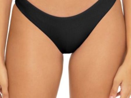 BECCA Women s Black Low Rise Lined Ruched Pucker Up Bikini Swimsuit Bottom For Discount