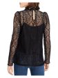 LINI Womens Black Long Sleeve Top Online Hot Sale