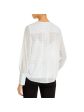 EMPORIO ARMANI Womens Ivory Sheer Crossover Front Plaid Cuffed Sleeve Top on Sale