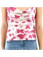 Q+A Los Angeles Womens Pink Tie Dye Spaghetti Strap Cowl Neck Tank Top For Discount