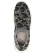 INC Womens Gray Leopard Print 1  Platform Removable Insole Rhinestone Stretch Kalama Round Toe Wedge Slip On Athletic Sneakers Shoes M Online Hot Sale