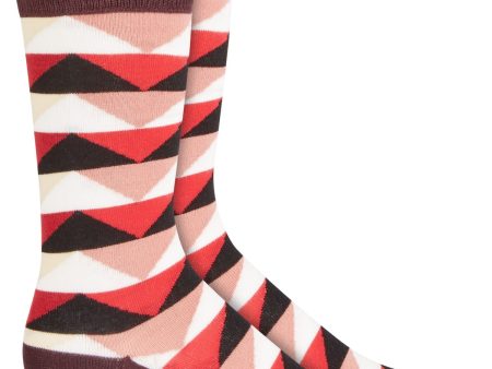 ALFATECH BY ALFANI Mens Red Patterned Moisture-Wicking Seamless Colorful Dress Over The Calf Socks Online now