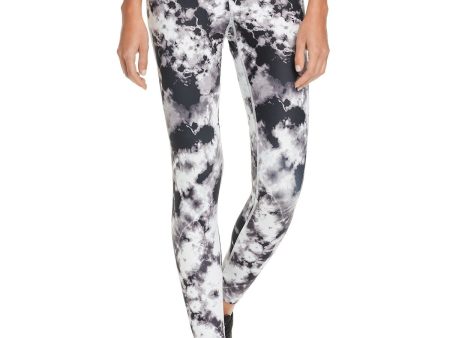 AQUA Womens Black Tie Dye Active Wear Skinny Pants Sale