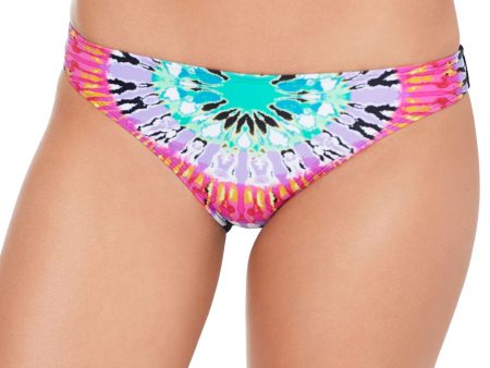 SALT + COVE Women s Multi Color Tie Dye Stretch Lined Moderate Coverage Totally Tye-dye Hipster Swimsuit Bottom Supply