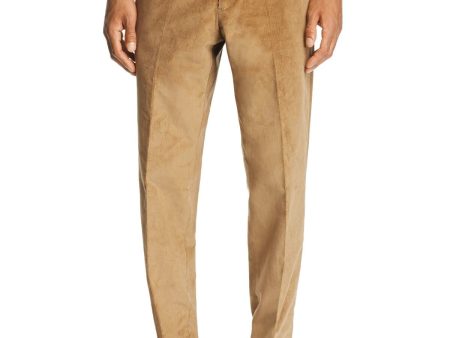 The Mens store Mens Brown Flat Front, Tapered, Suit Separate Pants Online Sale