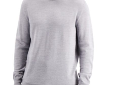 CLUBROOM Mens Gray Crew Neck Wool Blend Pullover Sweater Online now