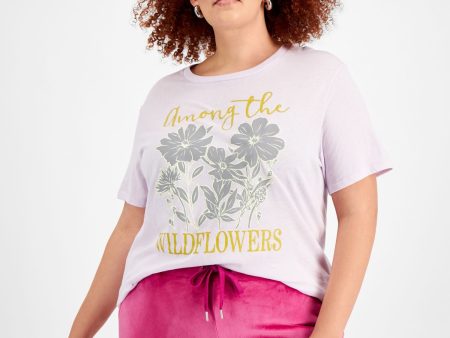 LOVE TRIBE Womens Graphic Short Sleeve Crew Neck T-Shirt Sale