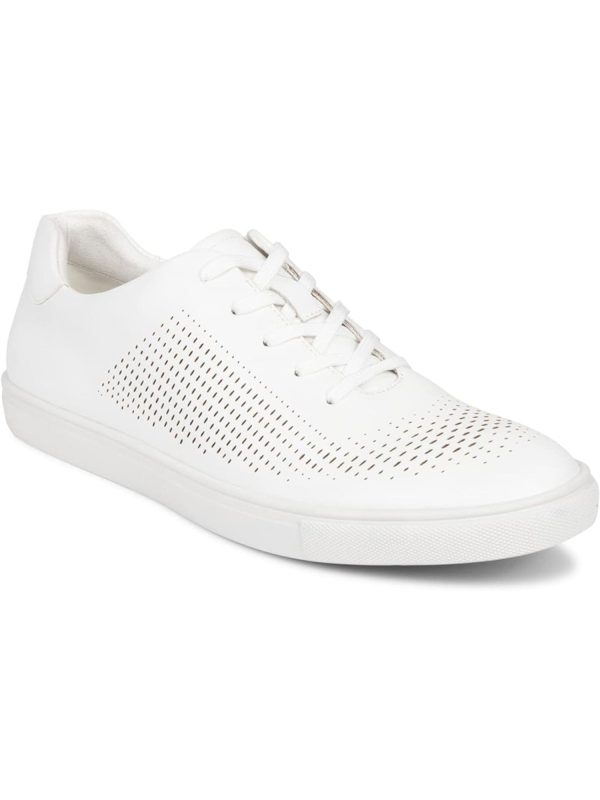 UNLISTED by KENNETH COLE Womens White Perforated Padded Rally Round Toe Lace-Up Sneakers Shoes M Online now