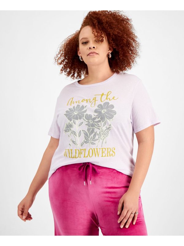 LOVE TRIBE Womens Graphic Short Sleeve Crew Neck T-Shirt Sale