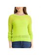 BAR III Womens Yellow Long Sleeve Scoop Neck Sweater Discount