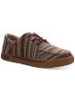 SUN STONE Mens Brown Printed Moc Toe Cushioned Nash Round Toe Lace-Up Sneakers Shoes M on Sale