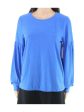 RILEY&RAE Womens Textured Long Sleeve Crew Neck Top Discount