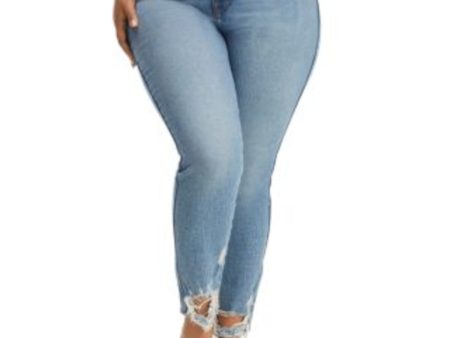 GOOD AMERICAN Womens Denim Pocketed High Waist Jeans on Sale