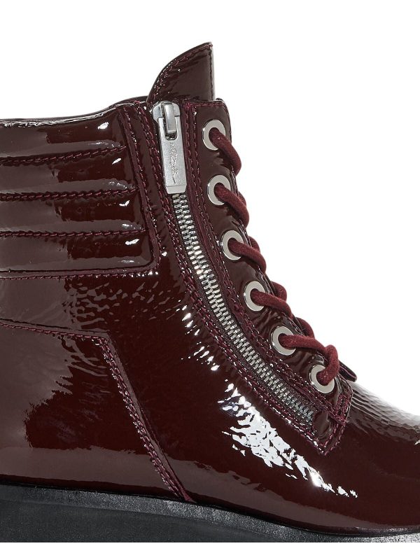 3.1 PHILLIP LIM Womens Burgundy 1-1 2  Platform Lace Treaded Kate Round Toe Leather Combat Boots Sale