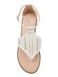 JOURNEE COLLECTION Womens White Niobi Open Toe Buckle Flats Shoes Online