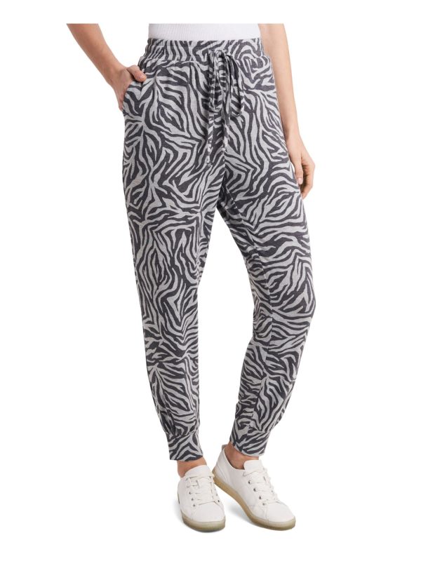 1. STATE Womens Stretch Pocketed Animal Print Lounge Pants Supply