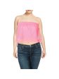 RACHEL ROY Womens Pink Sleeveless Strapless Crop Top Fashion