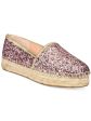 KATE SPADE NEW YORK Womens Beige Glitter Linds Round Toe Platform Slip On Leather Espadrille Shoes M Hot on Sale