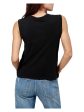 JOIE Womens Black Sleeveless Crew Neck T-Shirt on Sale