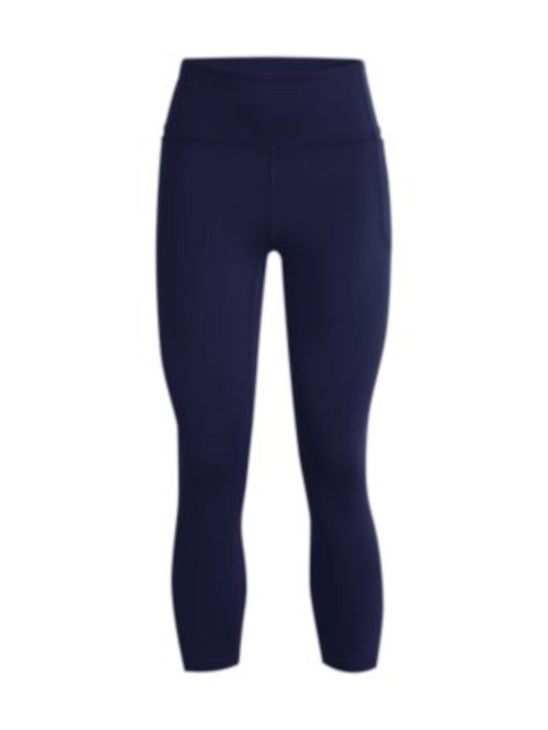 UNDER ARMOUR Womens Navy Moisture Wicking Pocketed Stretch Ankle Active Wear High Waist Leggings Sale