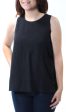 RACHEL ROY Womens Black Sleeveless Jewel Neck Hi-Lo Top Online Hot Sale