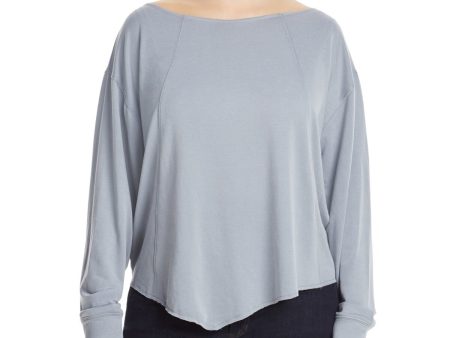 ELAN Womens Stretch Long Sleeve Boat Neck Top For Cheap