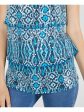 INC Womens Sequined Printed Sleeveless Scoop Neck Tiered Top Fashion