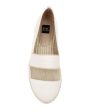 ZAC ZAC POSEN Womens White Striped Ribbon Mesh Insert Details Comfort Vida Round Toe Slip On Espadrille Shoes M Sale