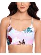 SALT + COVE Women s Purple Stretch V-Neck Adjustable Lace Back Midkini Tie Just Fronds Swimsuit Top Discount