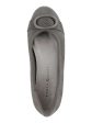 KAREN SCOTT Womens Gray Vamp Strap With Ring Hardware Padded Tashelle Round Toe Slip On Ballet Flats M on Sale