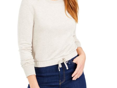 BAR III Womens Beige Heather Sweatshirt on Sale