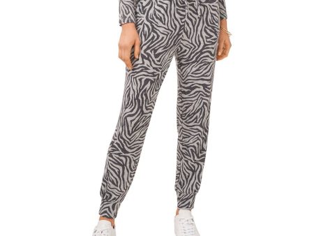 1. STATE Womens Stretch Pocketed Animal Print Lounge Pants Supply