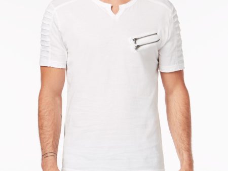 INC Mens White Short Sleeve Casual Shirt on Sale