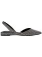 ALFANI Womens Black Snakeskin Cushioned Comfort Ryann Pointed Toe Block Heel Slip On Flats Shoes M Fashion