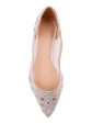 JOURNEE COLLECTION Womens Pink Mesh Insets Embellished Padded Batavia Pointed Toe Slip On Ballet Flats M Fashion