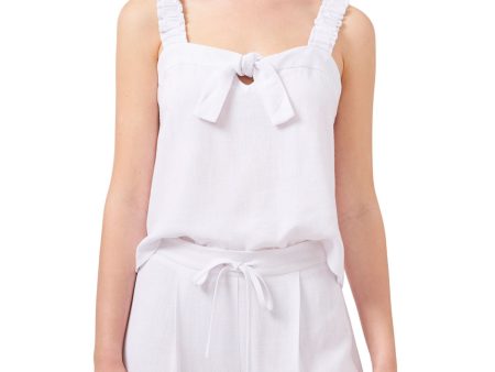 RILEY&RAE Womens Ruched Sleeveless Tank Top Online Sale