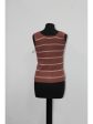 Freshman Womens Pink Button-up Striped Sleeveless Scoop Neck Tank Top Online now