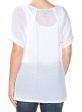 TOMMY BAHAMA Womens White Sheer Kimono Sleeve Keyhole Top Hot on Sale